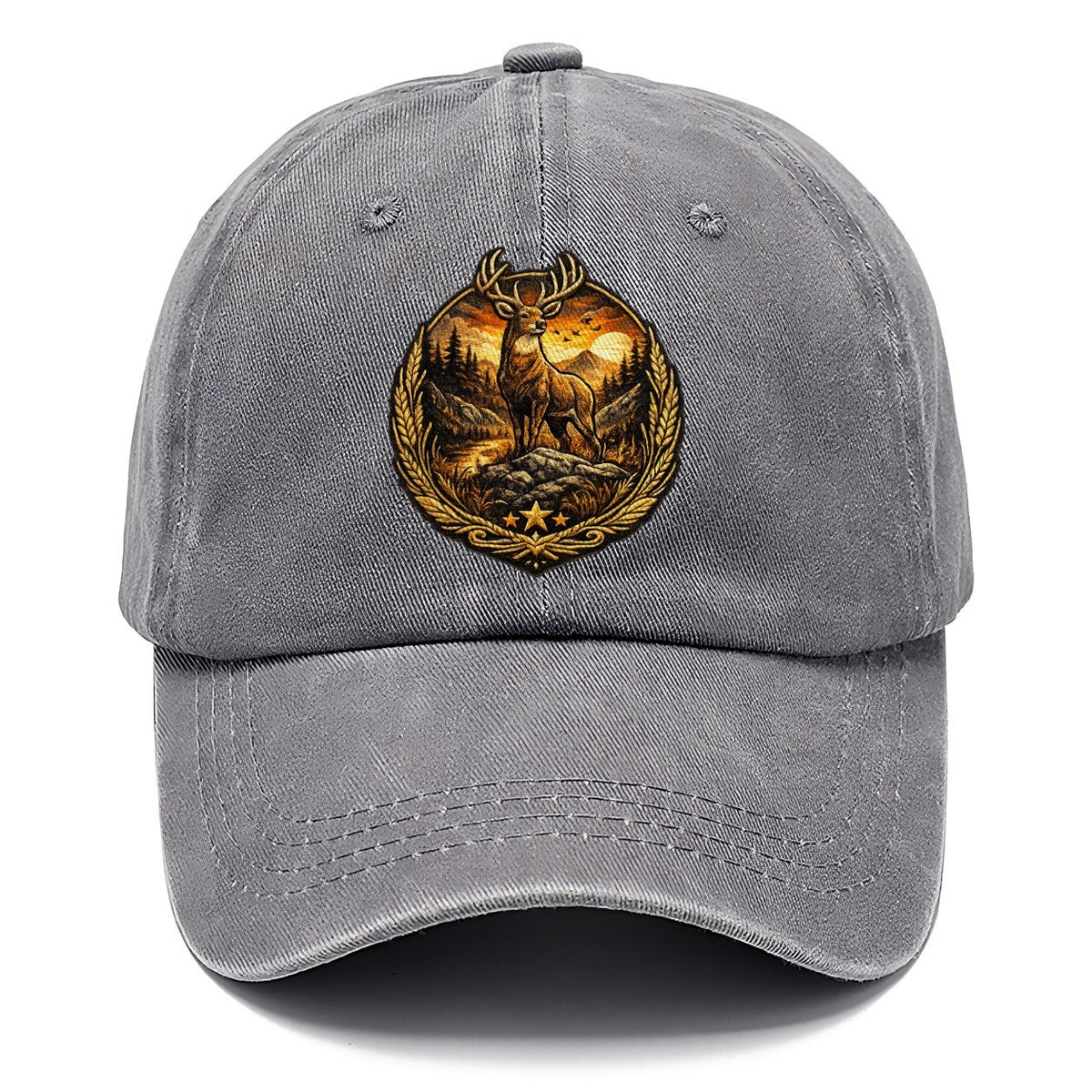 Majestic Stag Sunset Wilderness Crest Classic Cap – Urban Haze