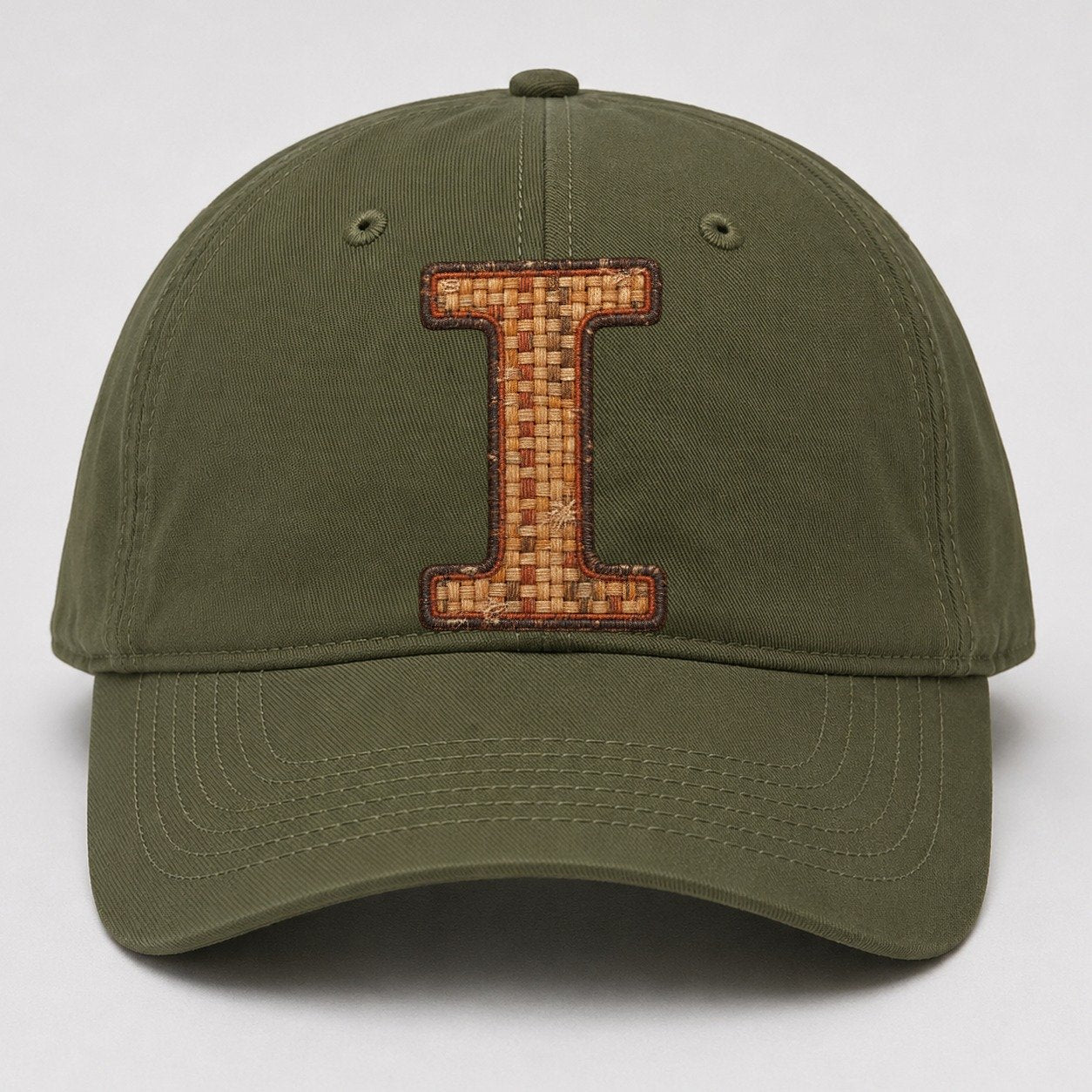 Woven Tweed I Monogram Baseball Cap – Army Green