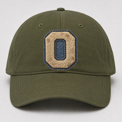 Varsity Chenille O Monogram Baseball Cap – Army Green