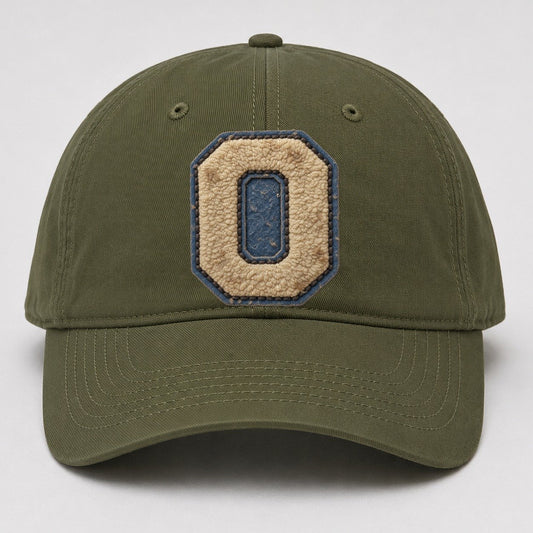 Varsity Chenille O Monogram Baseball Cap – Army Green