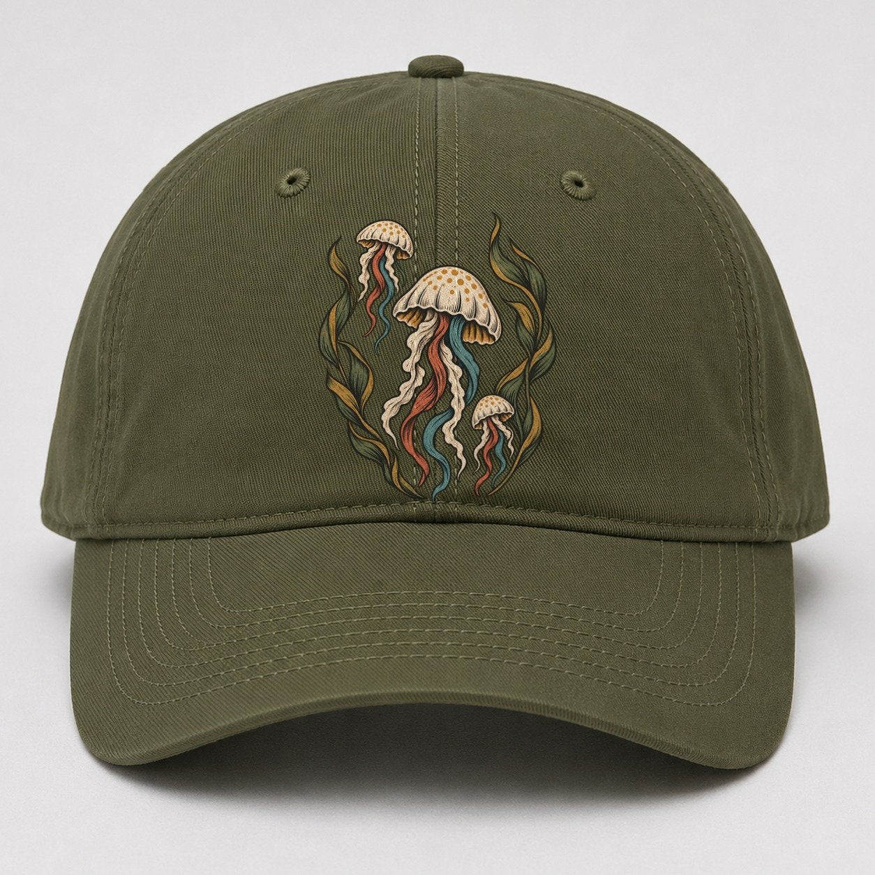 Jellyfish Kelp Lanterns Gentle Wild Baseball Cap – Army Green
