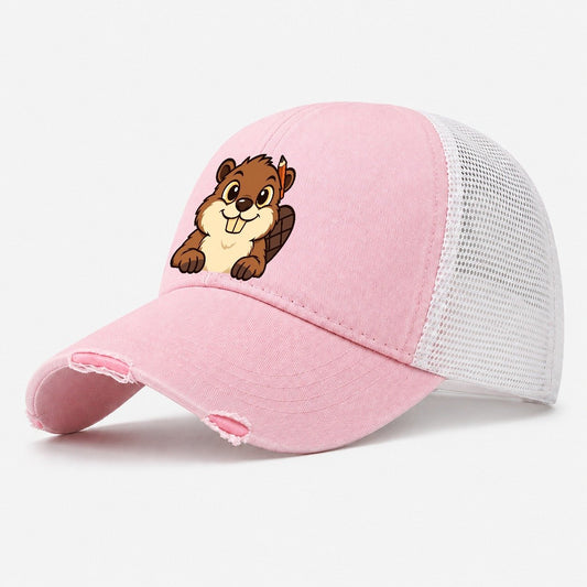 Workshop Beaver Woodworking Washed Trucker Hat – Light Pink