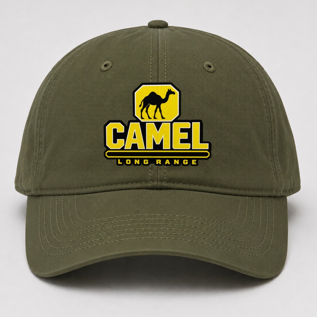 Camel Long Range Heavy Duty Baseball Cap – Army Green