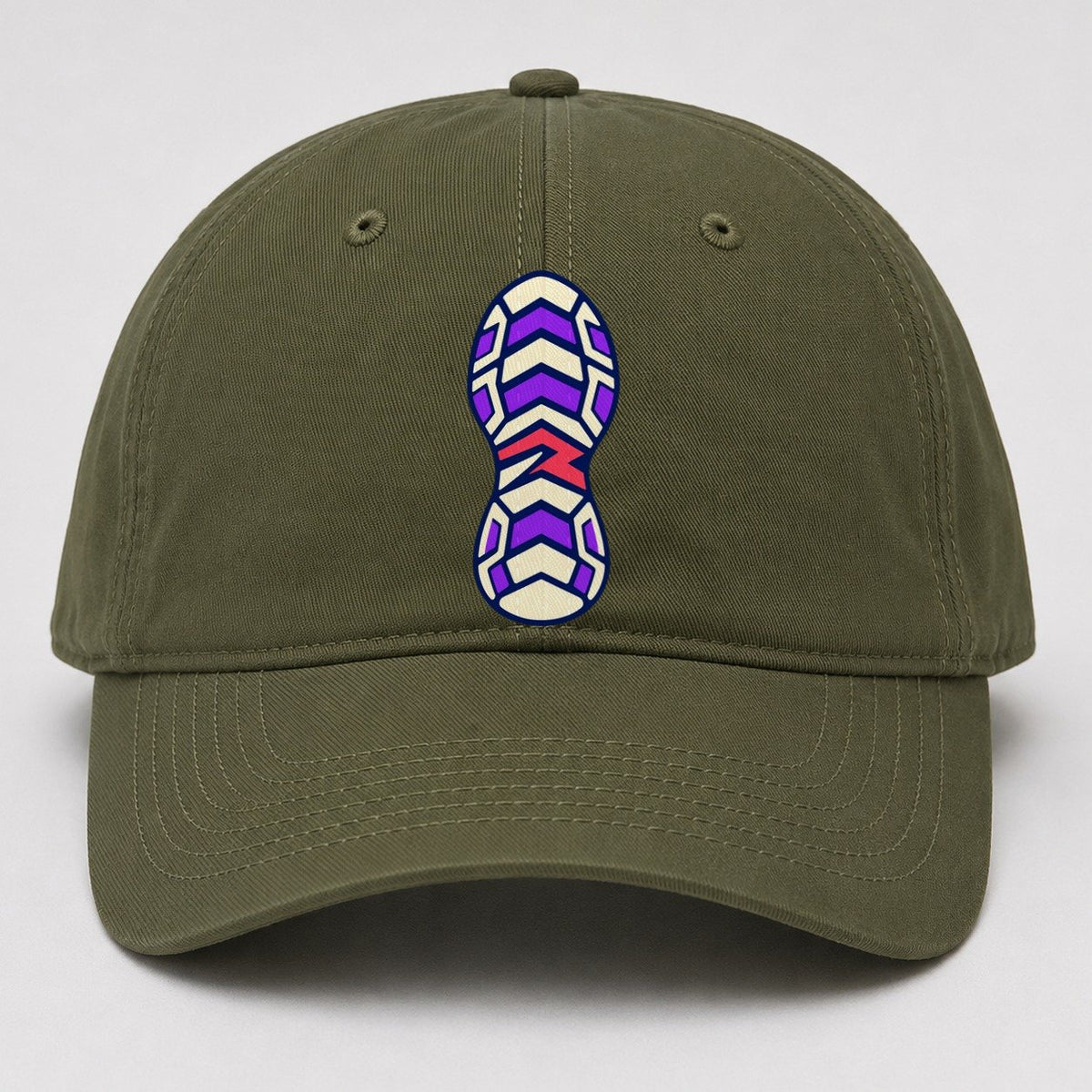 Chevron Sole 90S Running Clubs Baseball Cap – Army Green