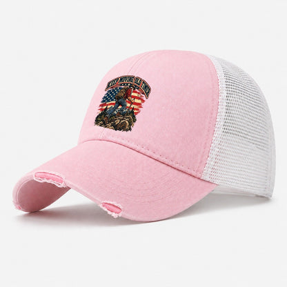 Keep Moving Old Timer Old Man Strong Washed Trucker Hat – Light Pink