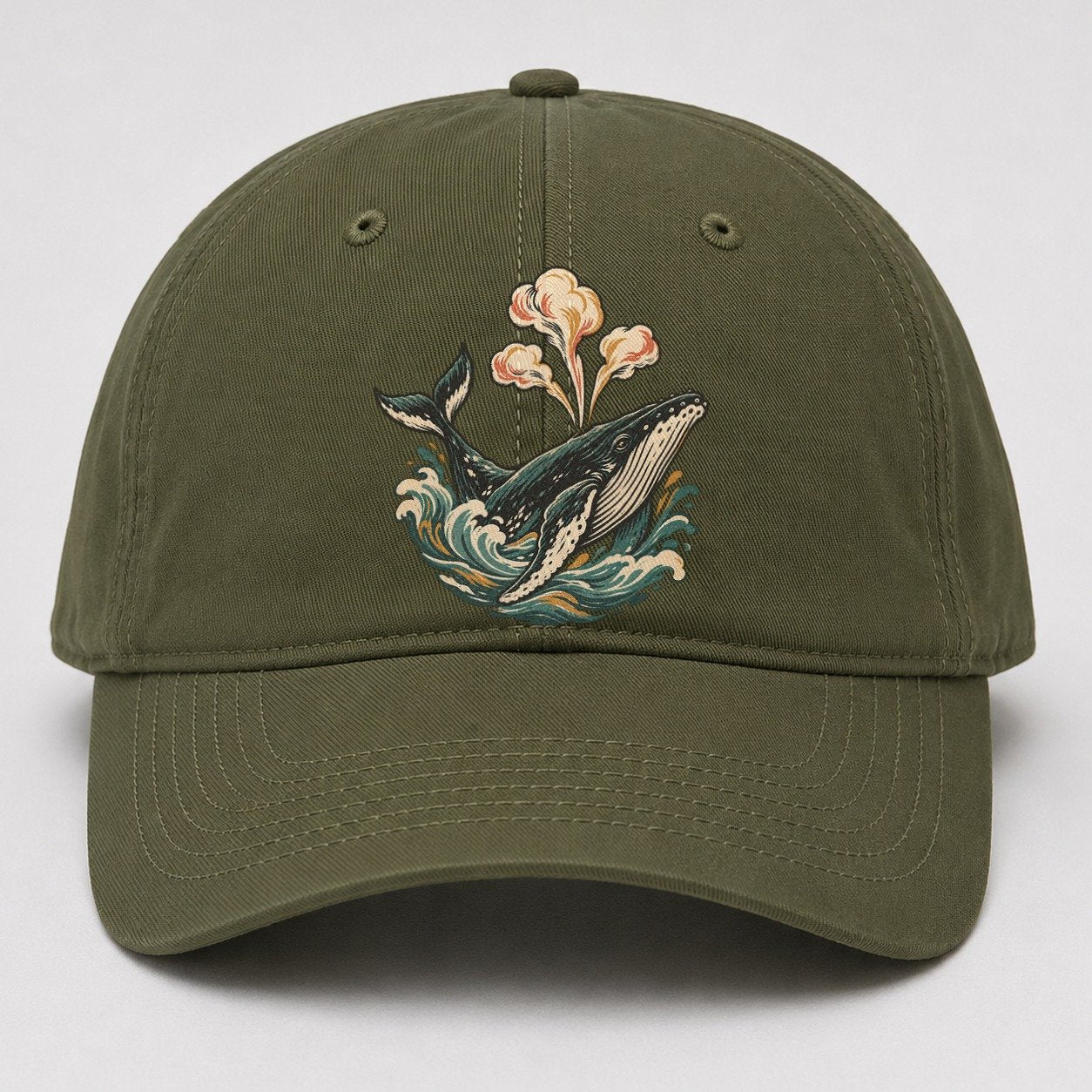 Whale Breath Cloud Gentle Wild Baseball Cap – Army Green
