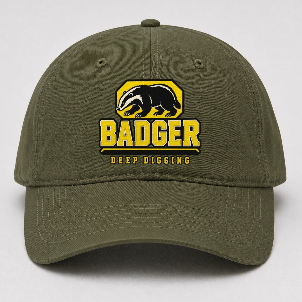 Badger Deep Digging Heavy Duty Baseball Cap – Army Green