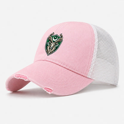 Pakistan Minimal Emblem Country Logos Washed Trucker Hat – Light Pink