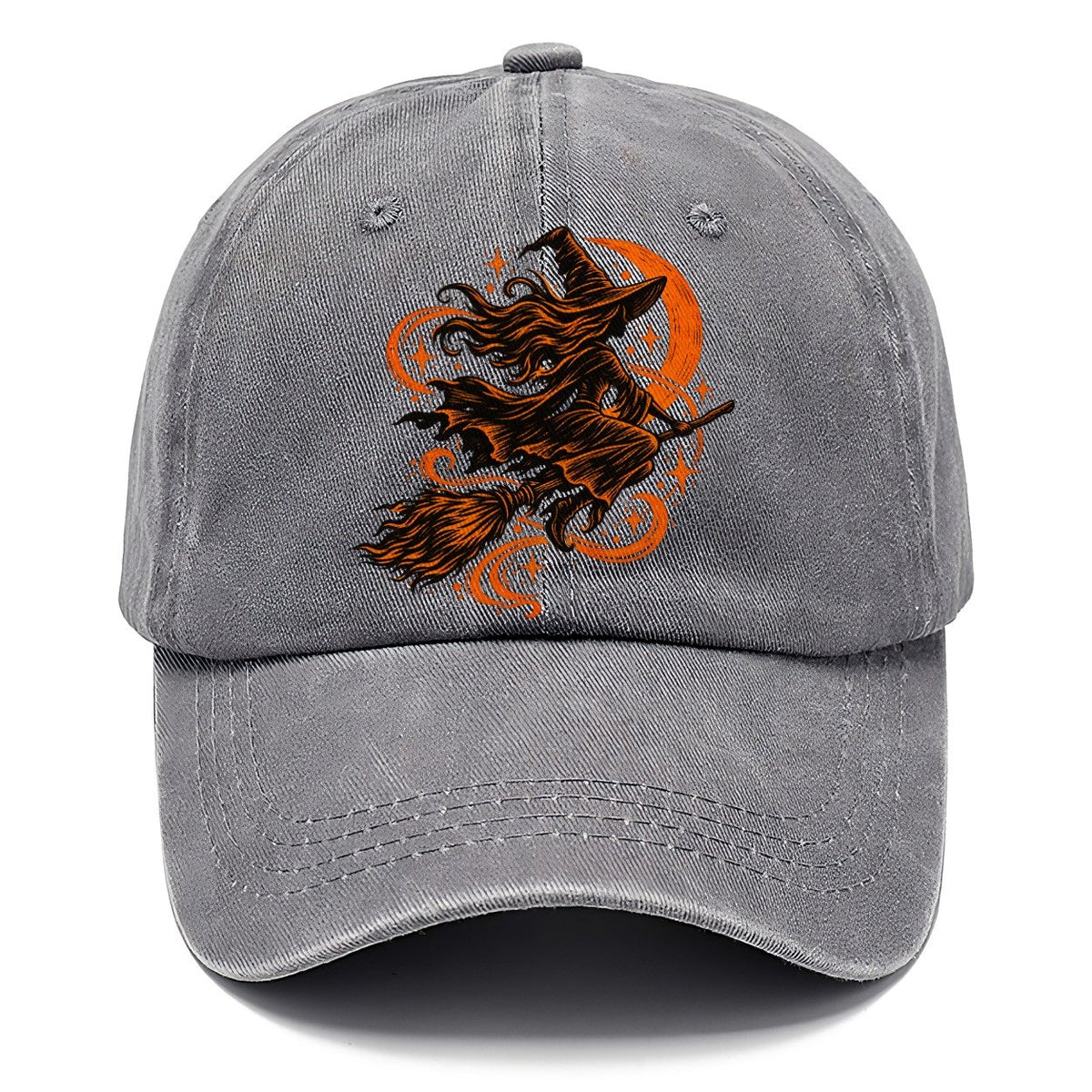 Woodcut Witch Riding Broomstick Classic Cap – Urban Haze