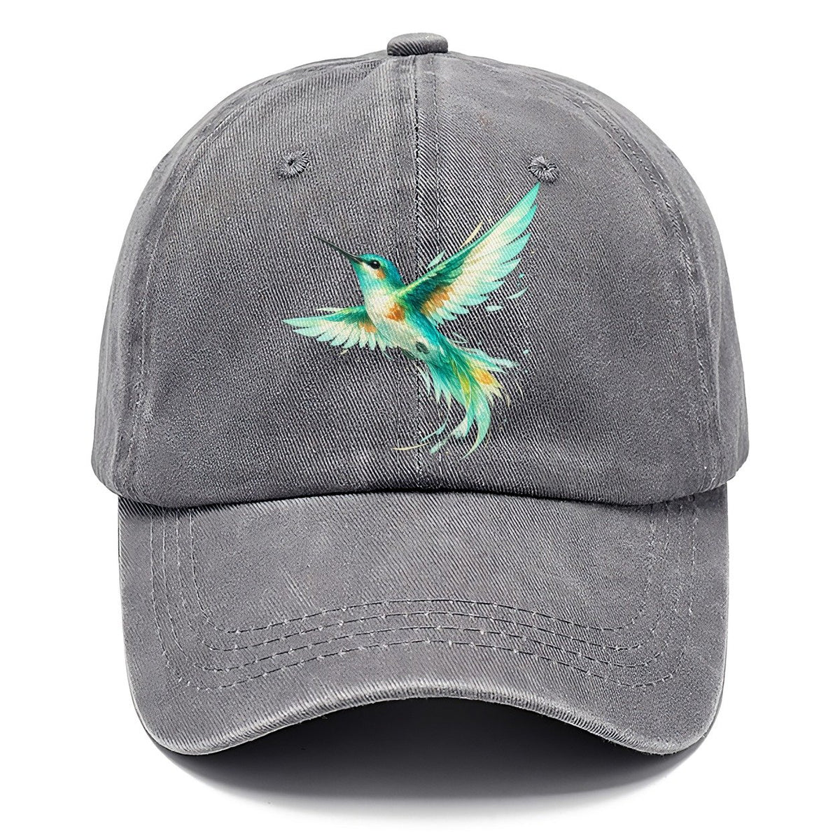 Teal Watercolor Hummingbird Classic Cap – Urban Haze