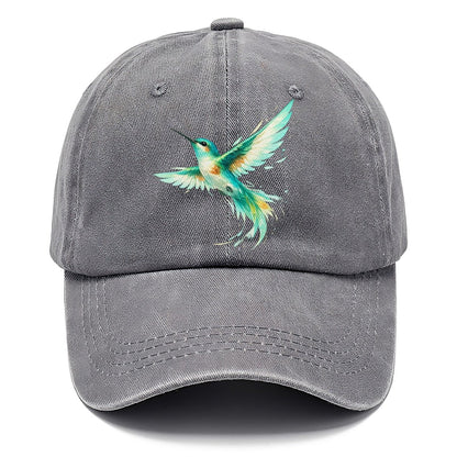 Teal Watercolor Hummingbird Classic Cap – Urban Haze