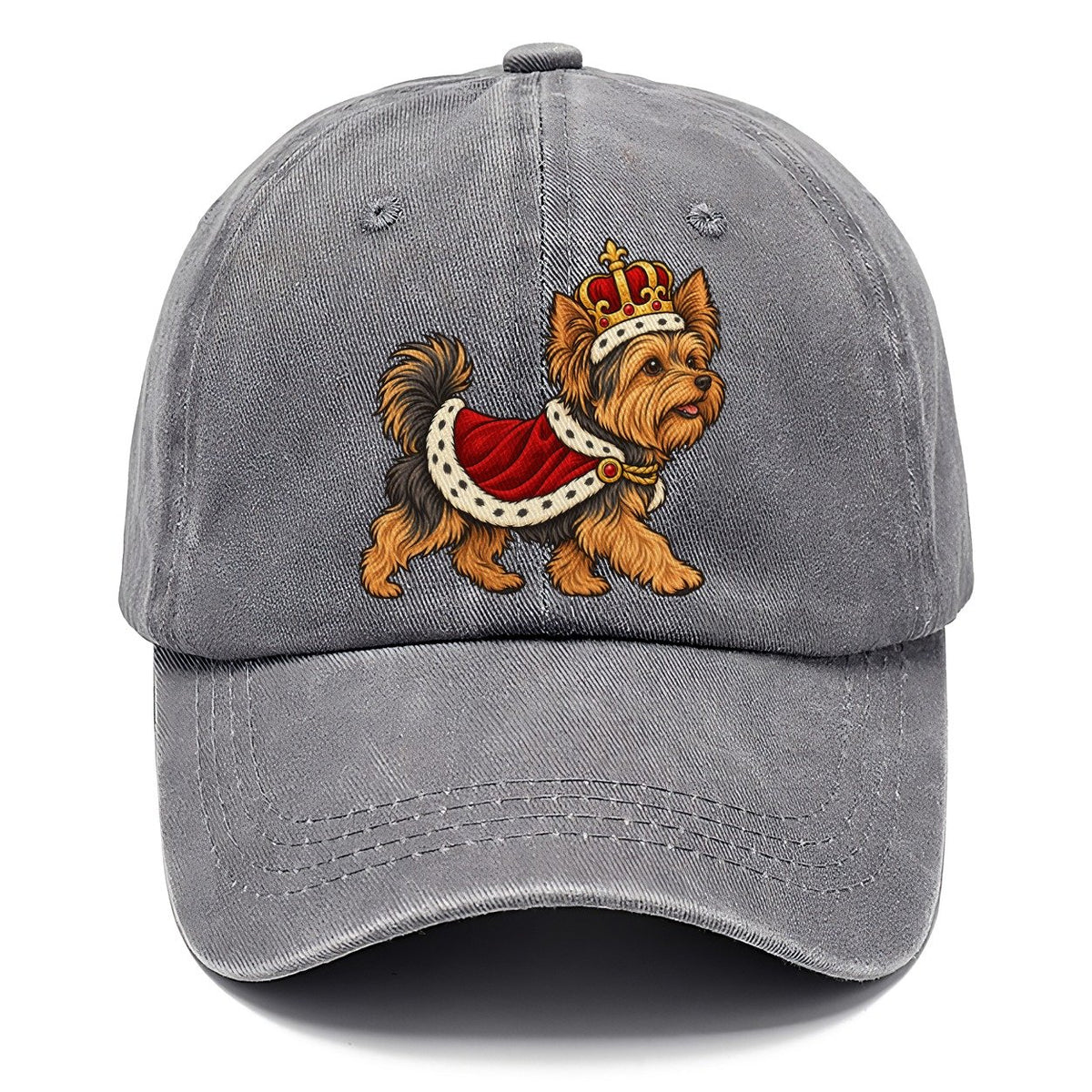 One Yorkshire Terrier In Halloween Costume Little King Costume With A Felt Crown And Short Red Velvet Robe Halloween Dog Parade Classic Cap – Urban Haze