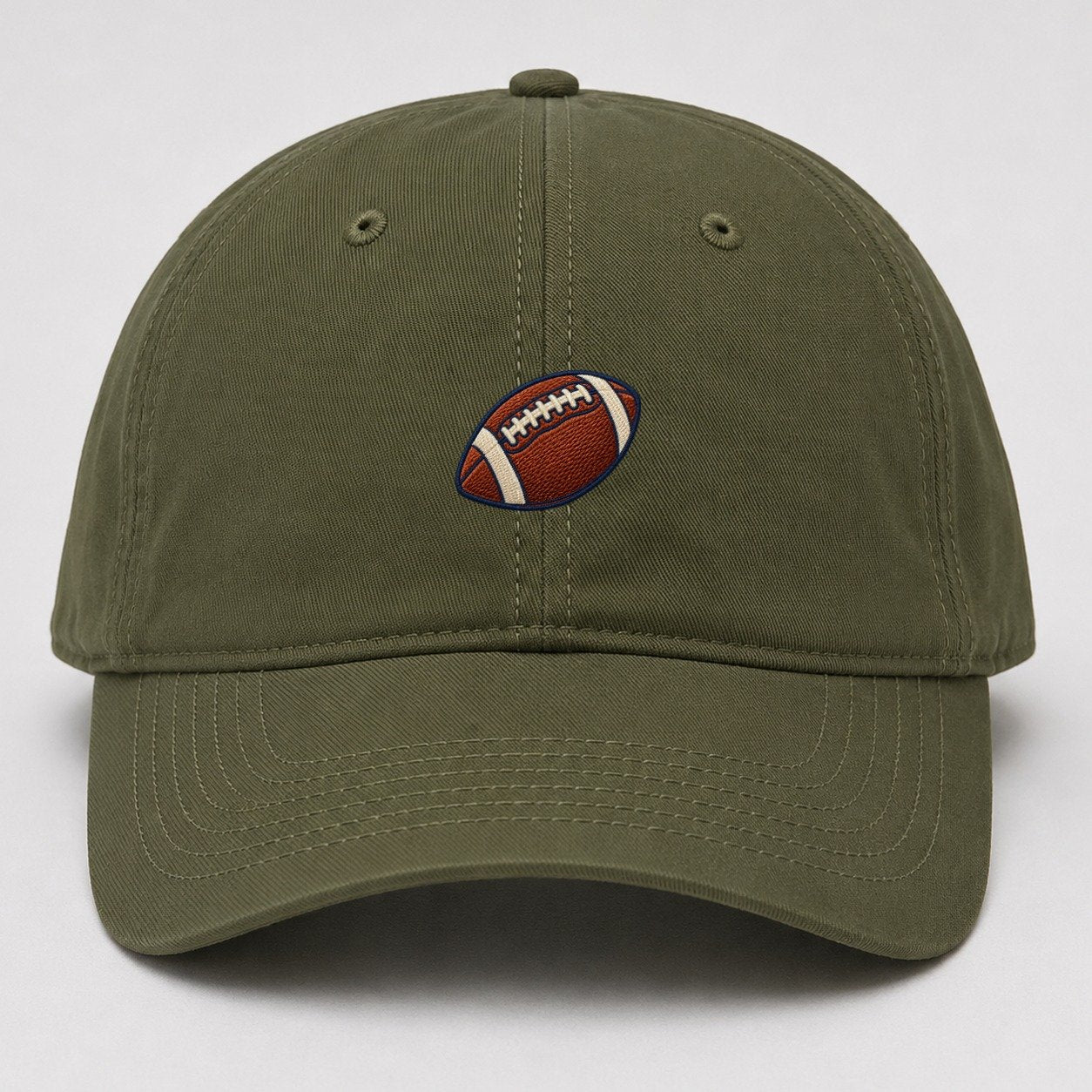 American Football Tiny Solo Marks Baseball Cap – Army Green
