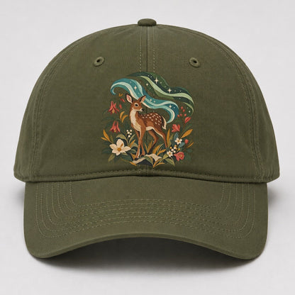 Deer Aurora Shelter Gentle Wild Baseball Cap – Army Green