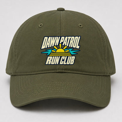 Dawn Patrol Run Club 90S Running Clubs Baseball Cap – Army Green