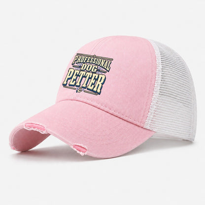 Professional Dog Petter American Wit Washed Trucker Hat – Light Pink