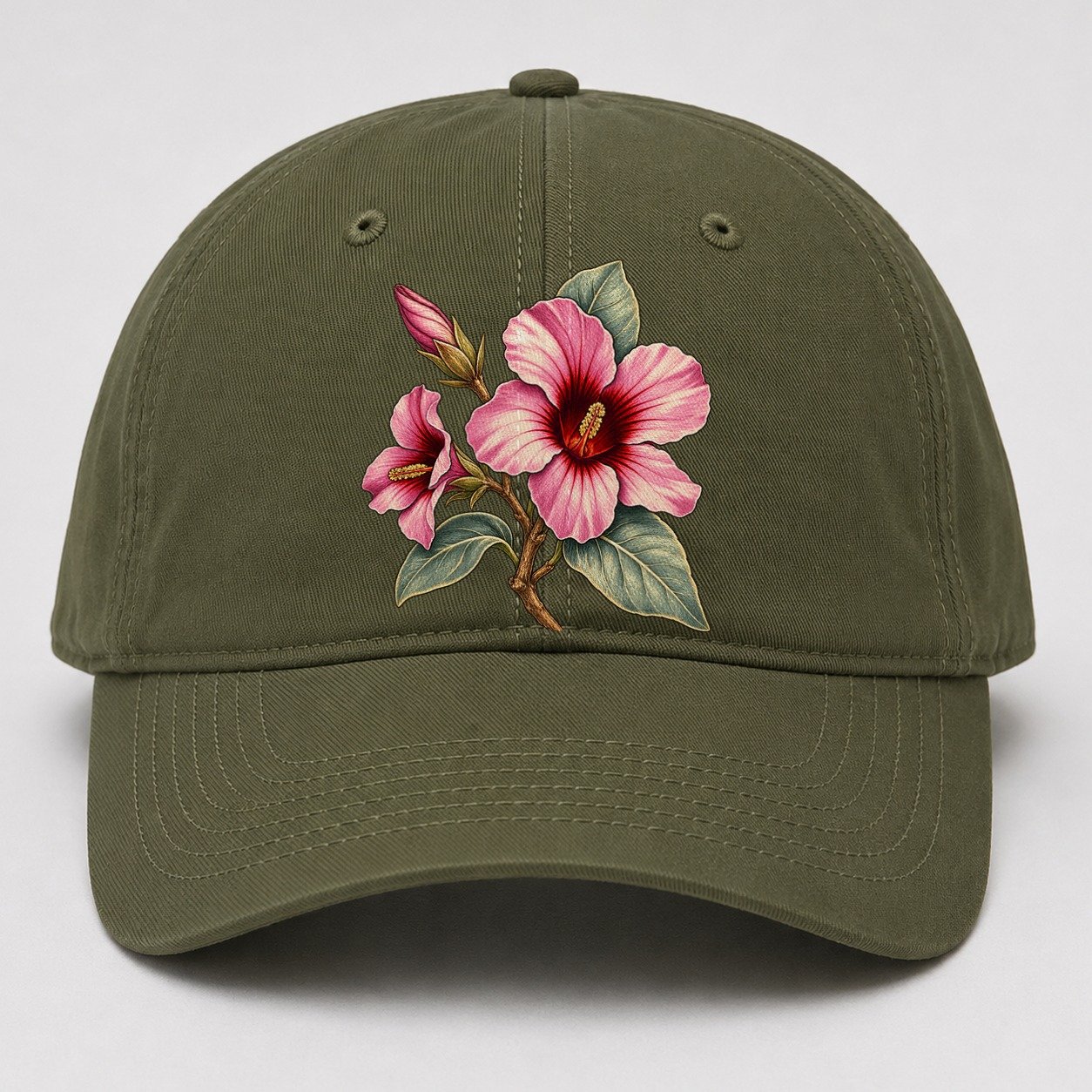 Northern Territory Sturt Desert Rose Australia Cultural Icons Baseball Cap – Army Green