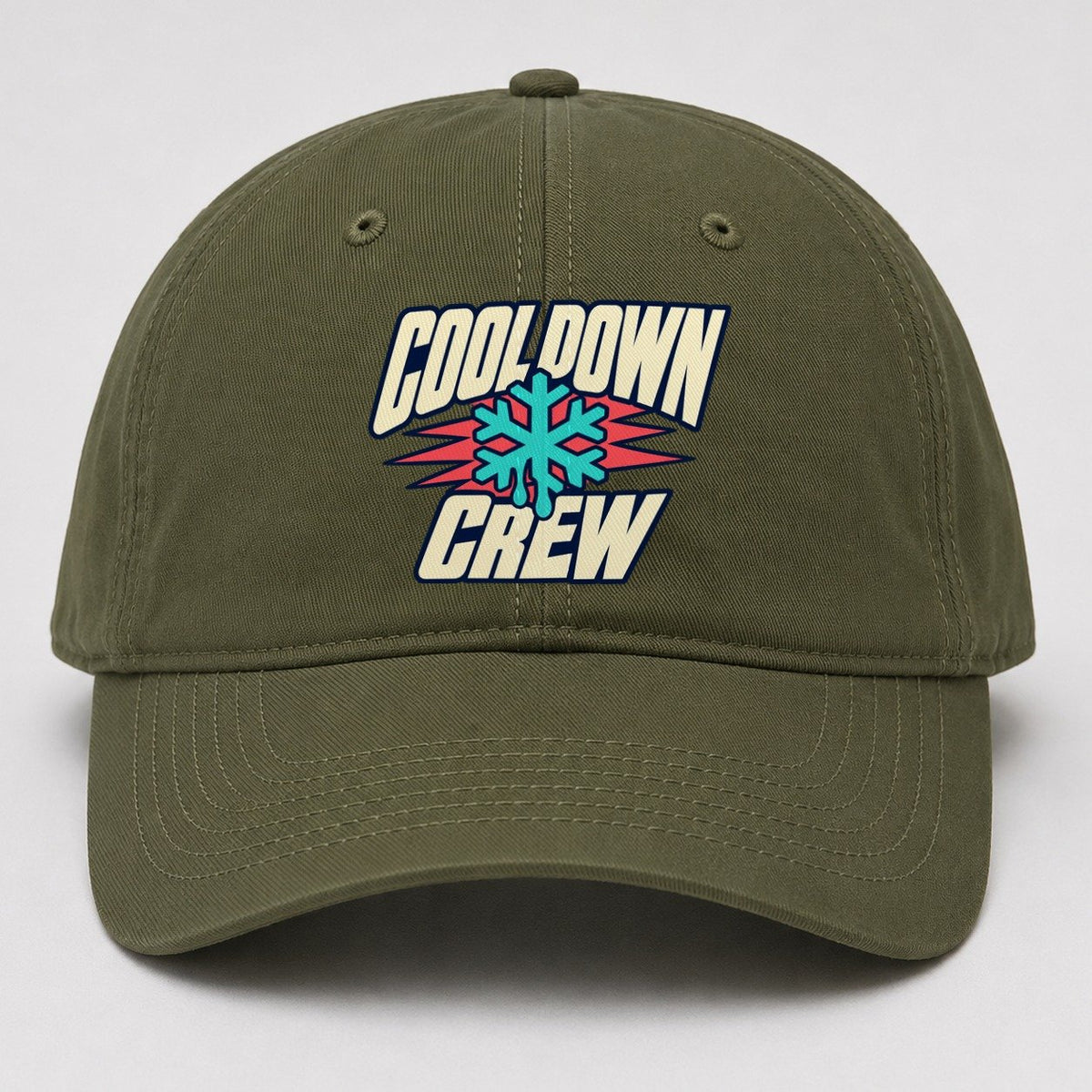 Cool Down Crew 90S Running Clubs Baseball Cap – Army Green