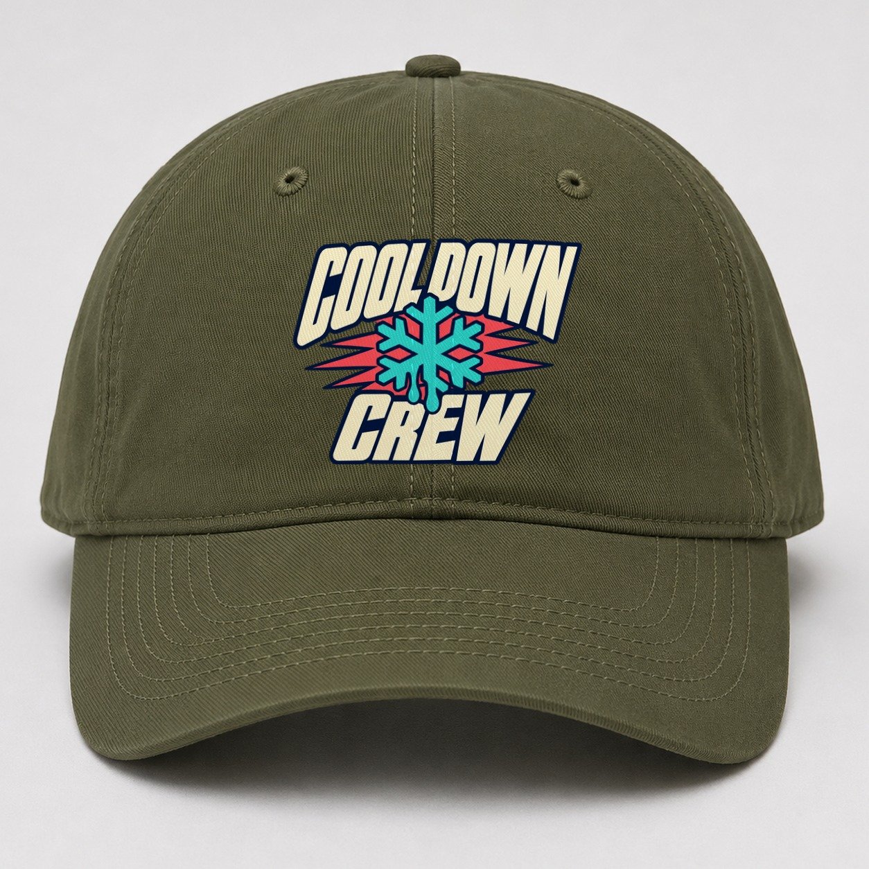 Cool Down Crew 90S Running Clubs Baseball Cap – Army Green