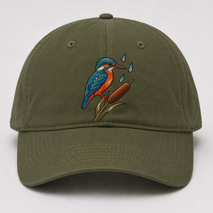 Kingfisher Rain Pause Gentle Wild Baseball Cap – Army Green