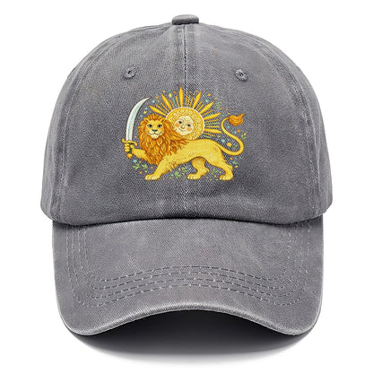 Sword-Wielding Lion Sun Emblem Classic Cap – Urban Haze