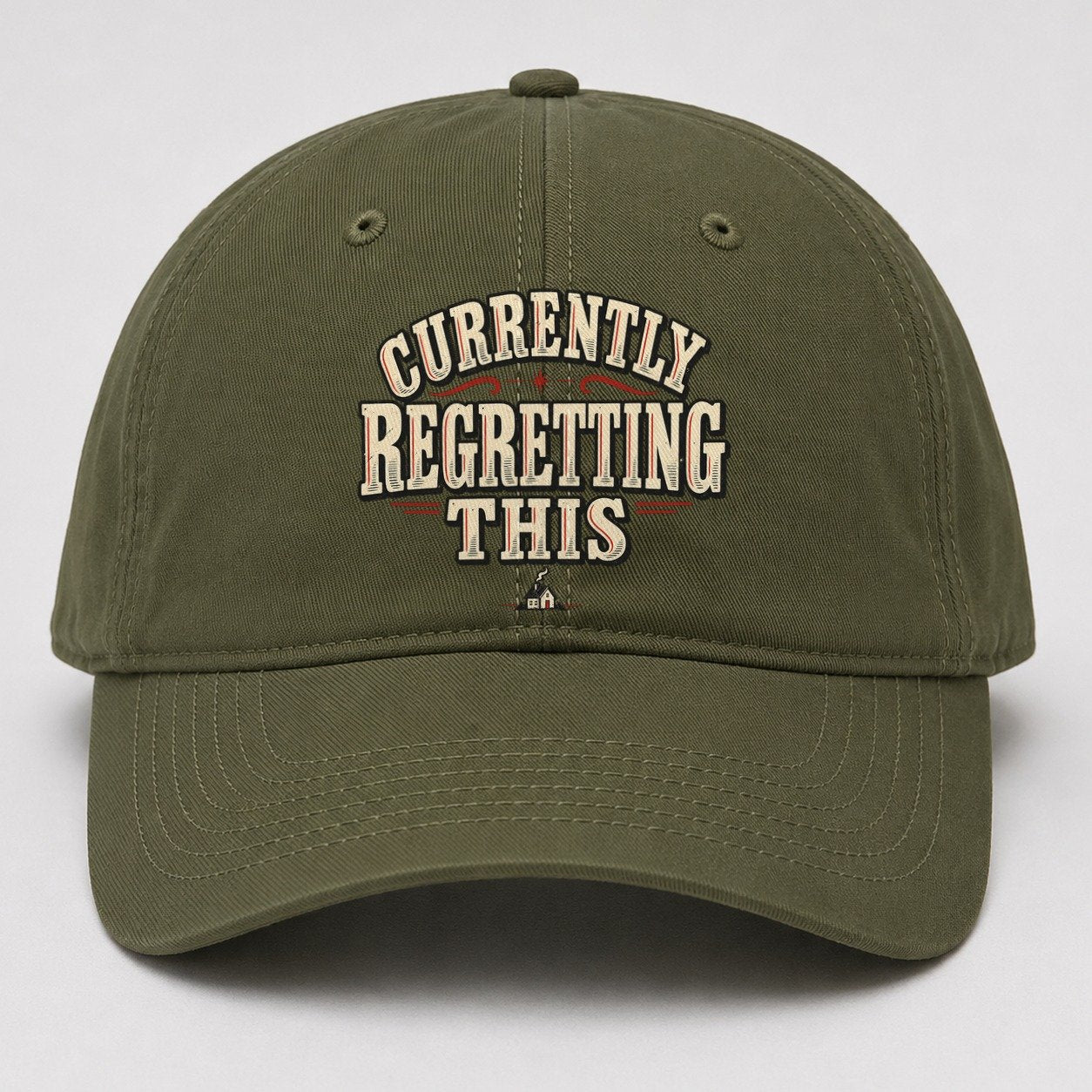 Currently Regretting This American Wit Baseball Cap – Army Green