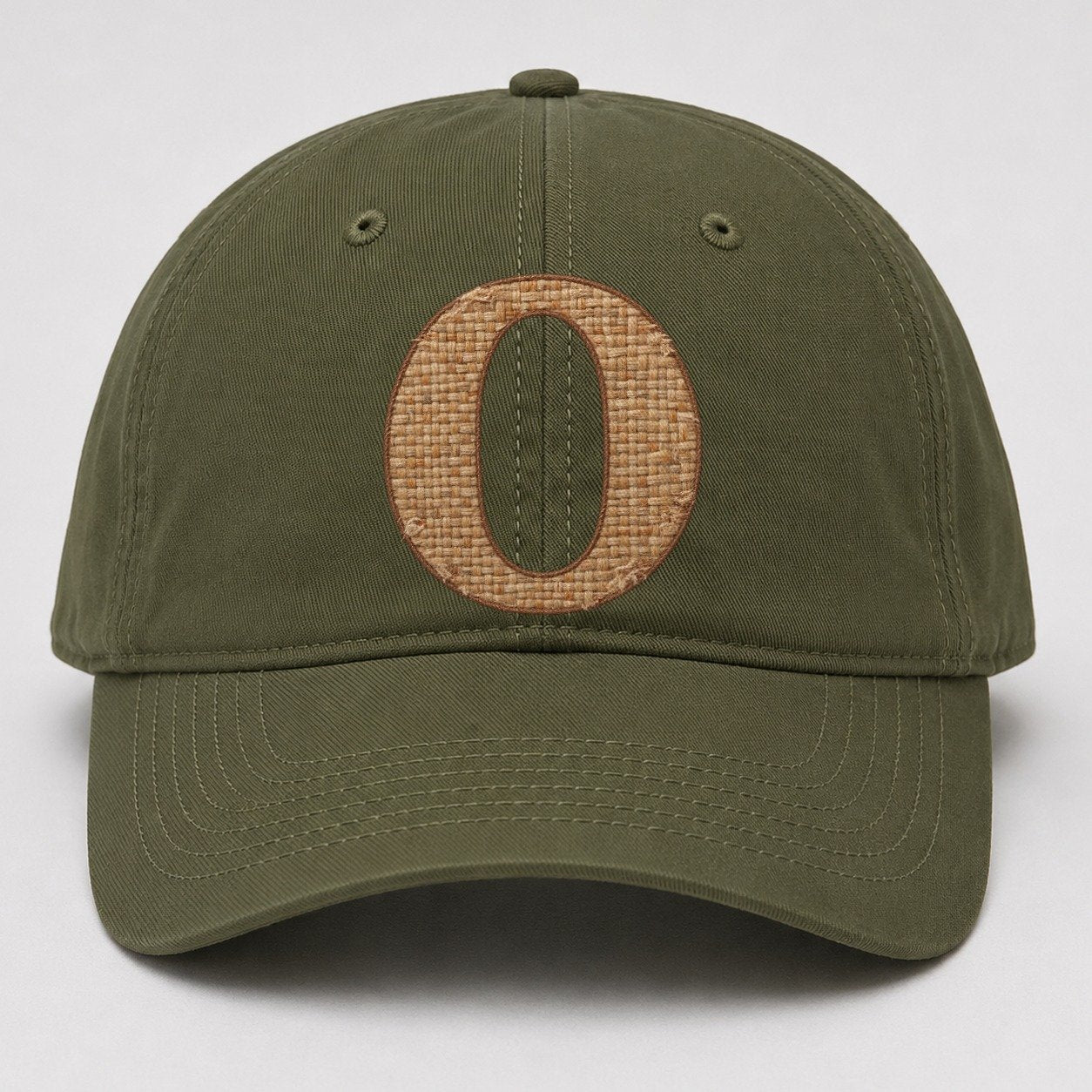 Woven Tweed O Monogram Baseball Cap – Army Green