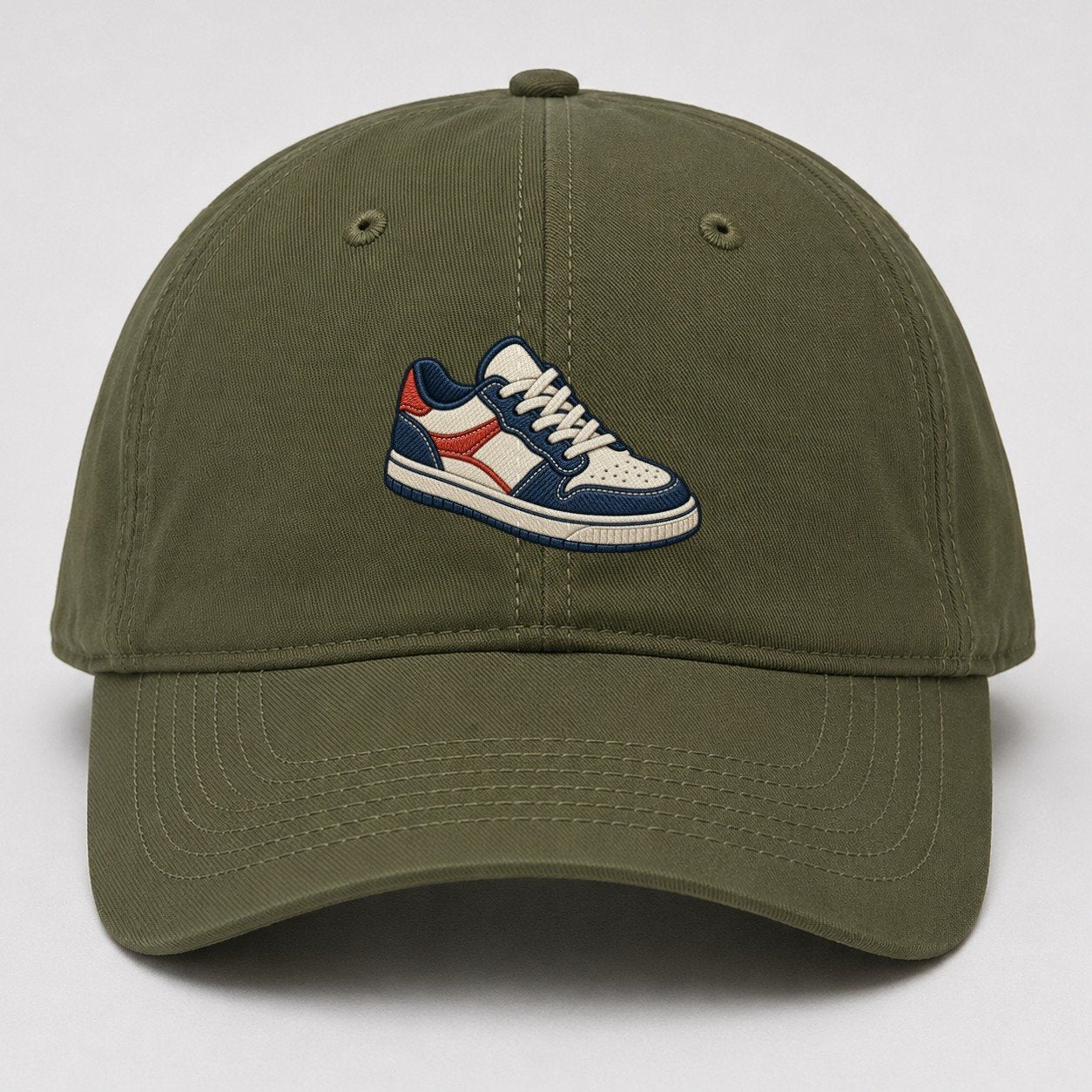Low Top Court Sneaker Tiny Solo Marks Baseball Cap – Army Green