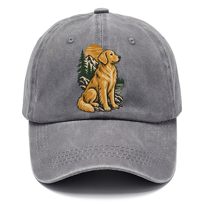 Golden Retriever Mountain Lake Classic Cap – Urban Haze