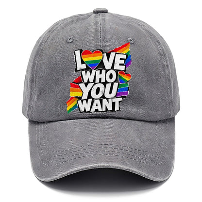 Love Who You Want Rainbow Heart Classic Cap – Urban Haze