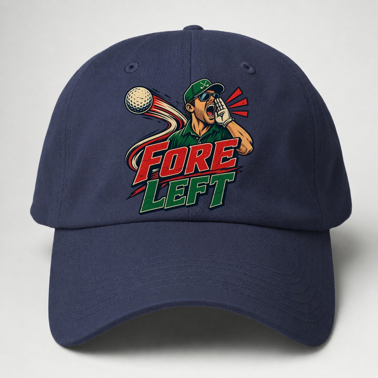 Fore Left Golf Life Baseball Cap – Twilight Navy