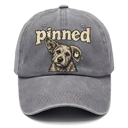 A Scruffy Dog Head With A Safety Pin Through The Ear Tag Bark For Me Classic Cap – Urban Haze