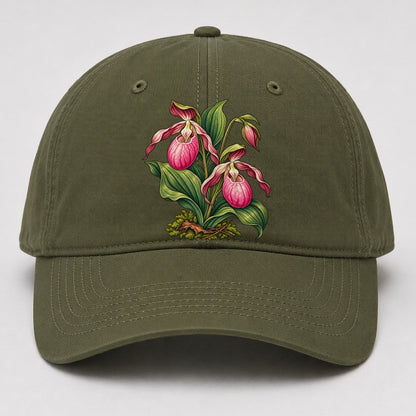 Prince Edward Island Lady S Slipper Canada Cultural Icons Baseball Cap – Army Green