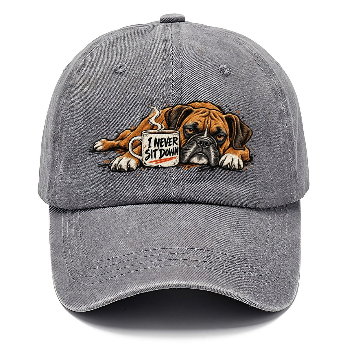 I Never Sit Down Boxer Dog Coffee Classic Cap – Urban Haze