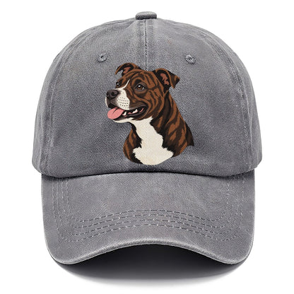 Brindle Pitbull Portrait Classic Cap – Urban Haze