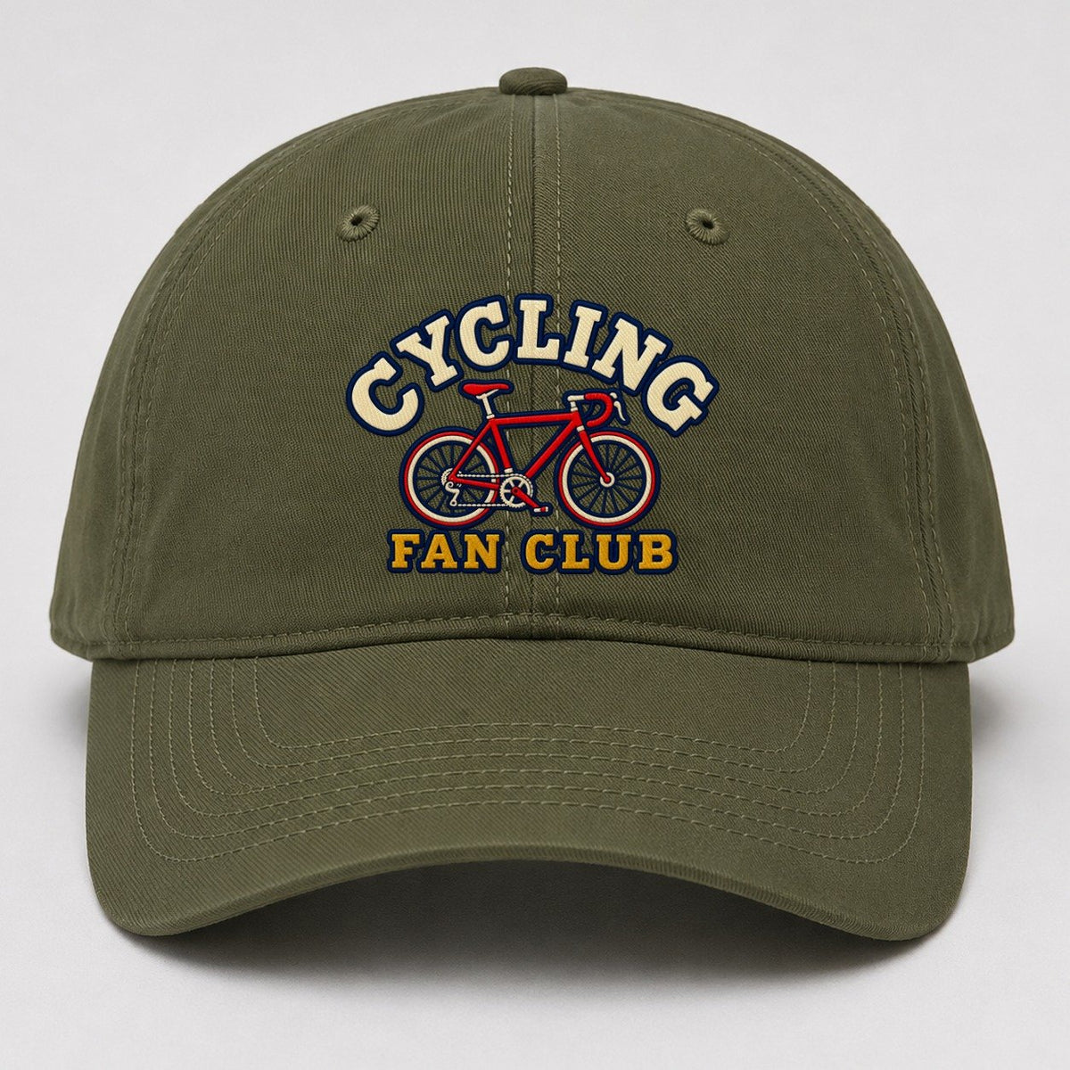 Cycling Fan Club Baseball Cap – Army Green