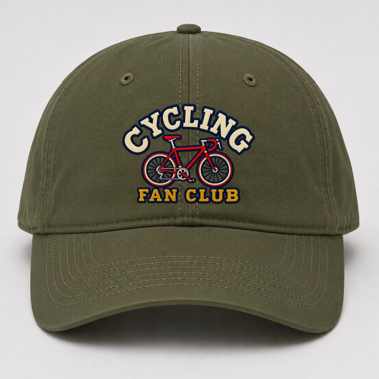 Cycling Fan Club Baseball Cap – Army Green
