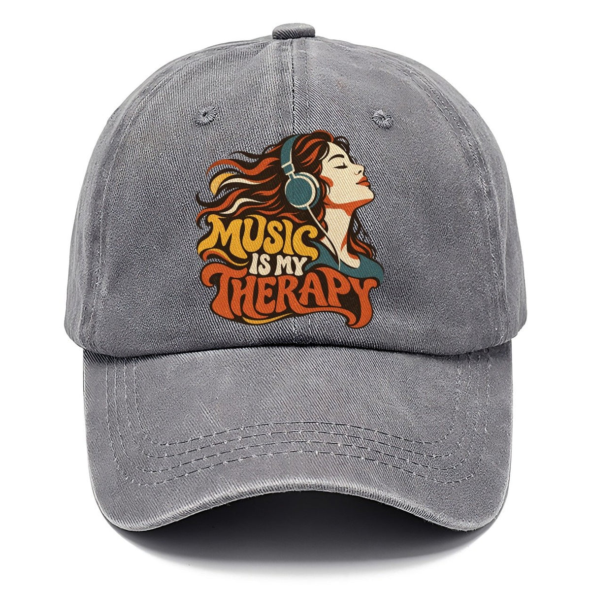 Music Is My Therapy Headphones Girl Classic Cap – Urban Haze
