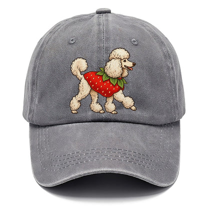 One Standard Poodle In Halloween Costume Strawberry Costume With A Green Leafy Collar Halloween Dog Parade Classic Cap – Urban Haze