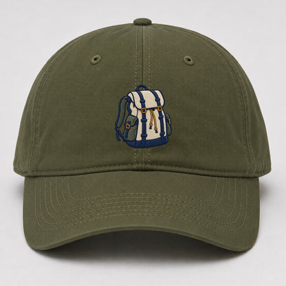 Hiking Backpack Tiny Solo Marks Baseball Cap – Army Green
