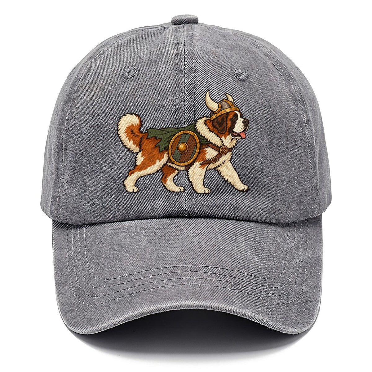 One Saint Bernard In Halloween Costume Viking Costume With A Horned Helmet And Small Shield Halloween Dog Parade Classic Cap – Urban Haze