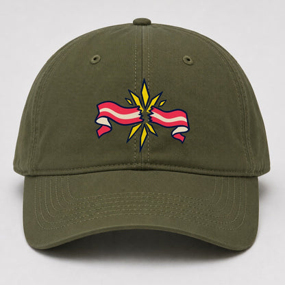 Finish Tape Burst 90S Running Clubs Baseball Cap – Army Green