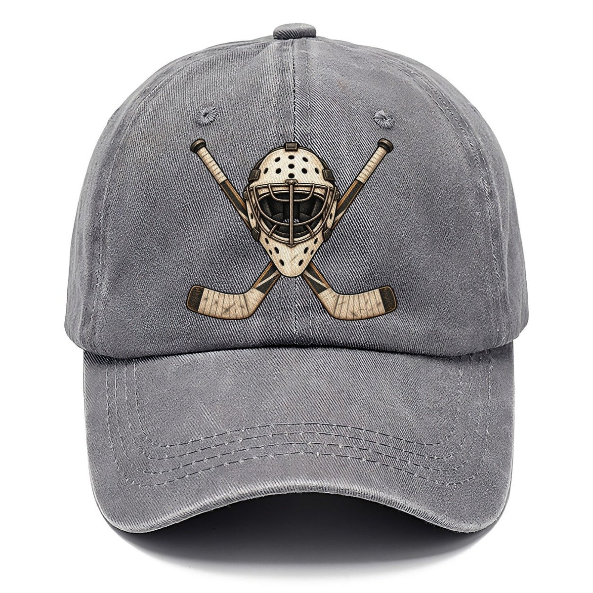 Goalie Mask And Crossed Sticks Character Club Classic Cap – Urban Haze