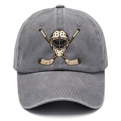 Goalie Mask And Crossed Sticks Character Club Classic Cap – Urban Haze