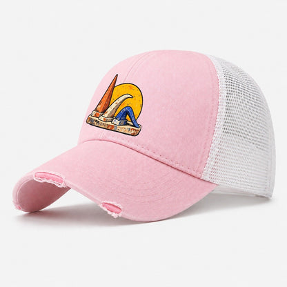 Firing Cone Trio Clay Color Makers Washed Trucker Hat – Light Pink
