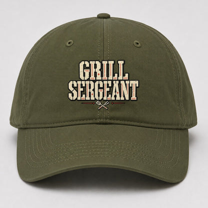 Grill Sergeant American Wit Baseball Cap – Army Green