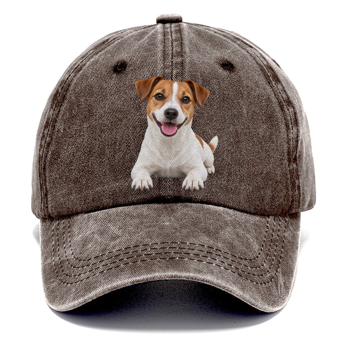Jack Russell Terrier Lying Down Top Breeds Classic Cap – Brown