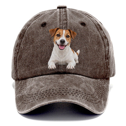 Jack Russell Terrier Lying Down Top Breeds Classic Cap – Brown