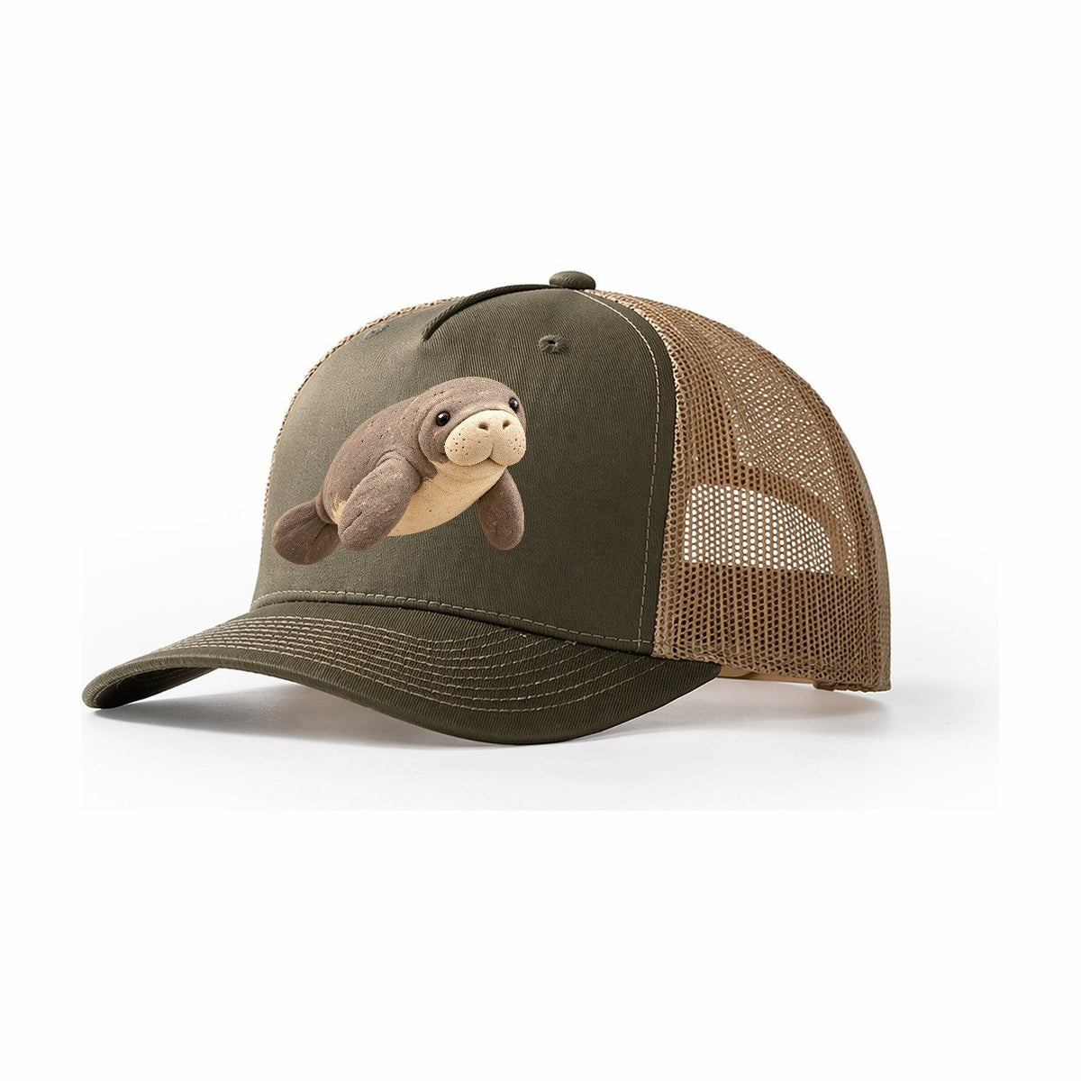 Manatee Drift Trucker Hat – Olive Khaki