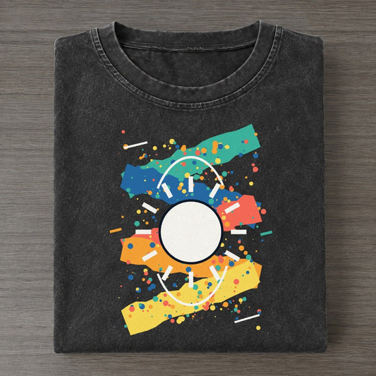Dancing Sun Rays Colorburst Uplift Vintage T-shirt – Black